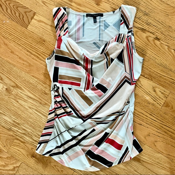 White House Black Market Tops - ❗️White House Black Market pink white brown blouse